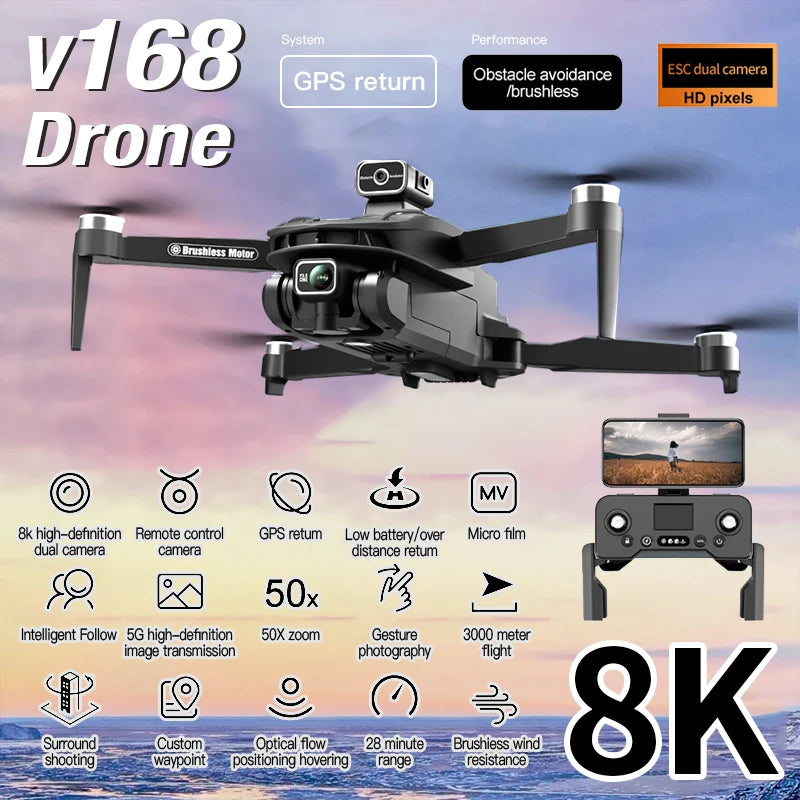 June: V168 RC Drone 4k 5G WiFi