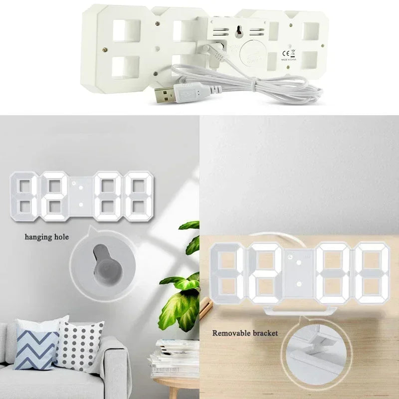 3D LED Digital Alarm Clock