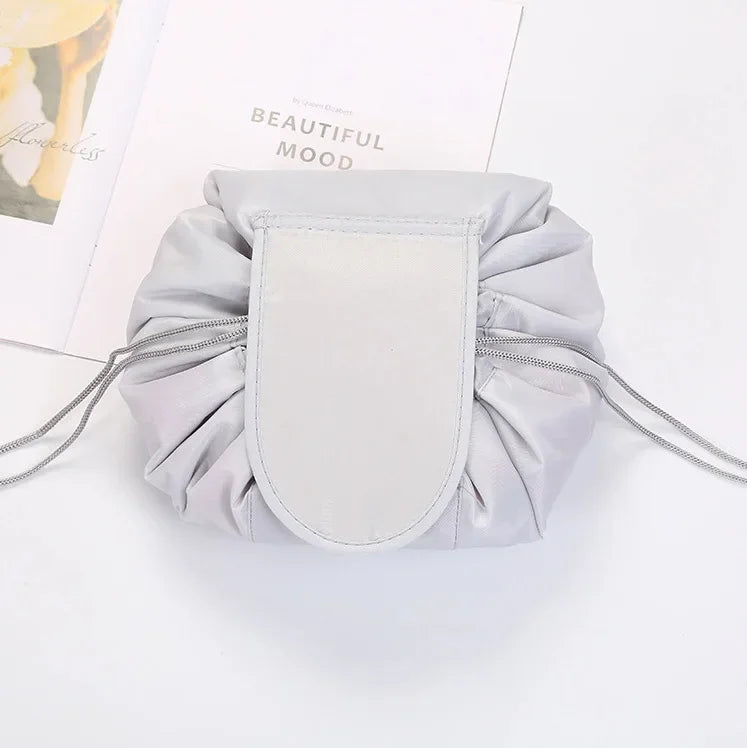 Women's Drawstring Cosmetic Bag, a stylish and practical solution for keeping your makeup and toiletries organized while on the move.