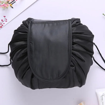 Women's Drawstring Cosmetic Bag, a stylish and practical solution for keeping your makeup and toiletries organized while on the move.