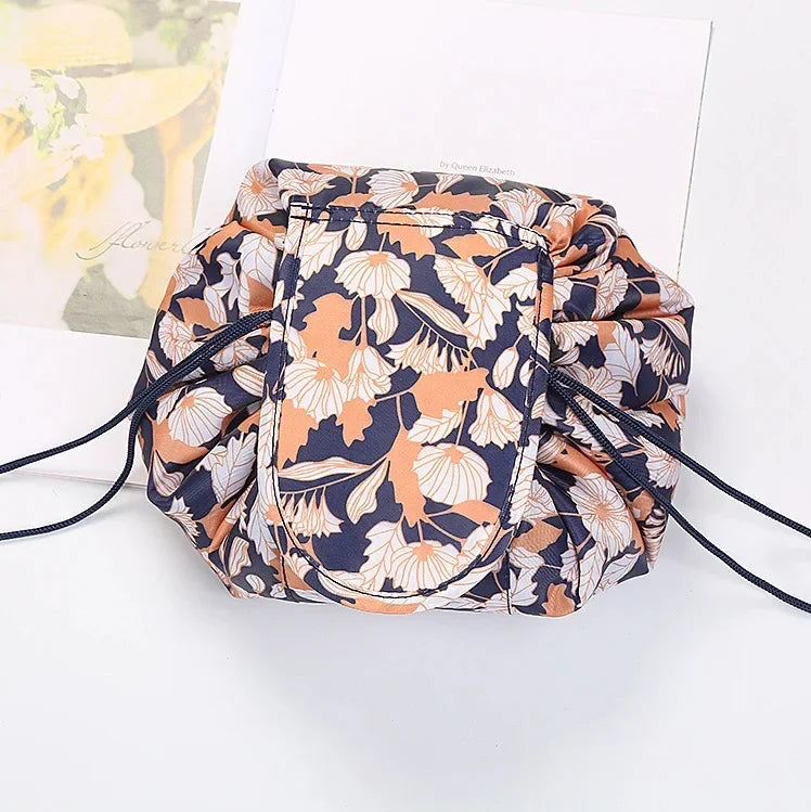 Women's Drawstring Cosmetic Bag, a stylish and practical solution for keeping your makeup and toiletries organized while on the move.