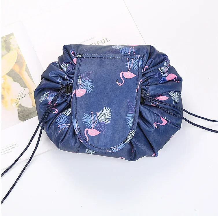 Women's Drawstring Cosmetic Bag, a stylish and practical solution for keeping your makeup and toiletries organized while on the move.