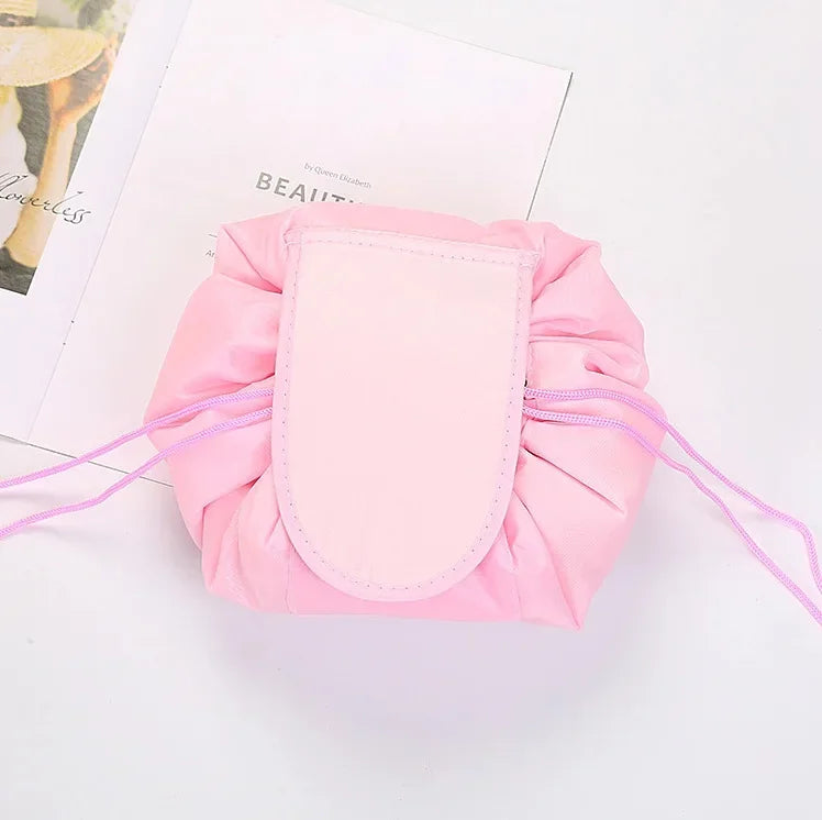 Women's Drawstring Cosmetic Bag, a stylish and practical solution for keeping your makeup and toiletries organized while on the move.