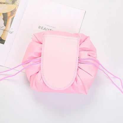 Women's Drawstring Cosmetic Bag, a stylish and practical solution for keeping your makeup and toiletries organized while on the move.